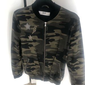 Zara camo bomber jacket